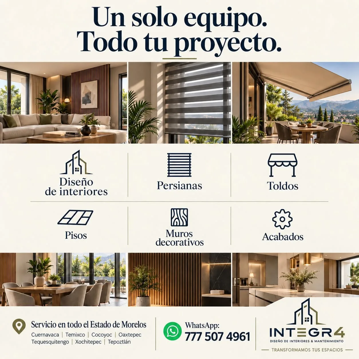 Toldo exterior moderno