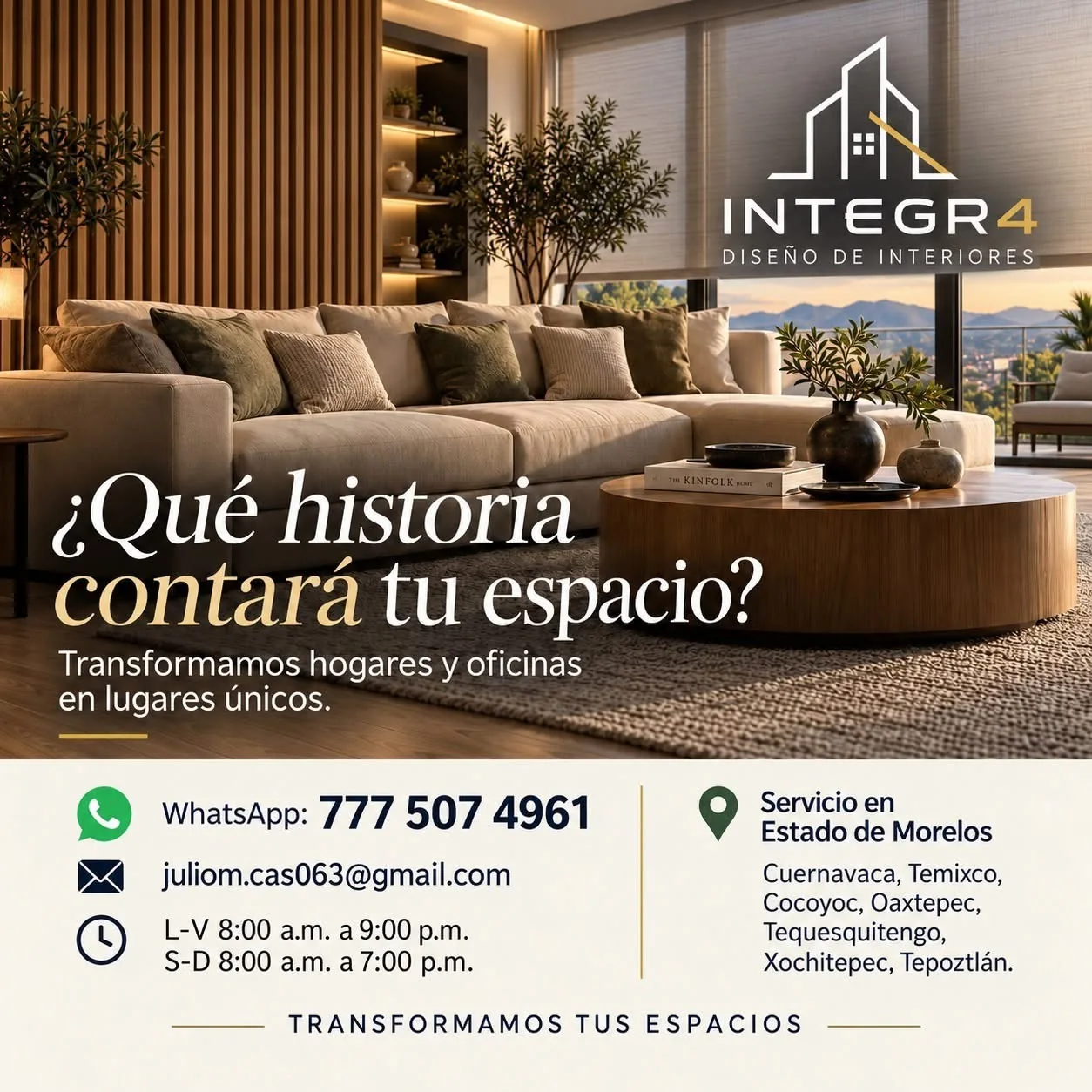 Interior contemporáneo terminado
